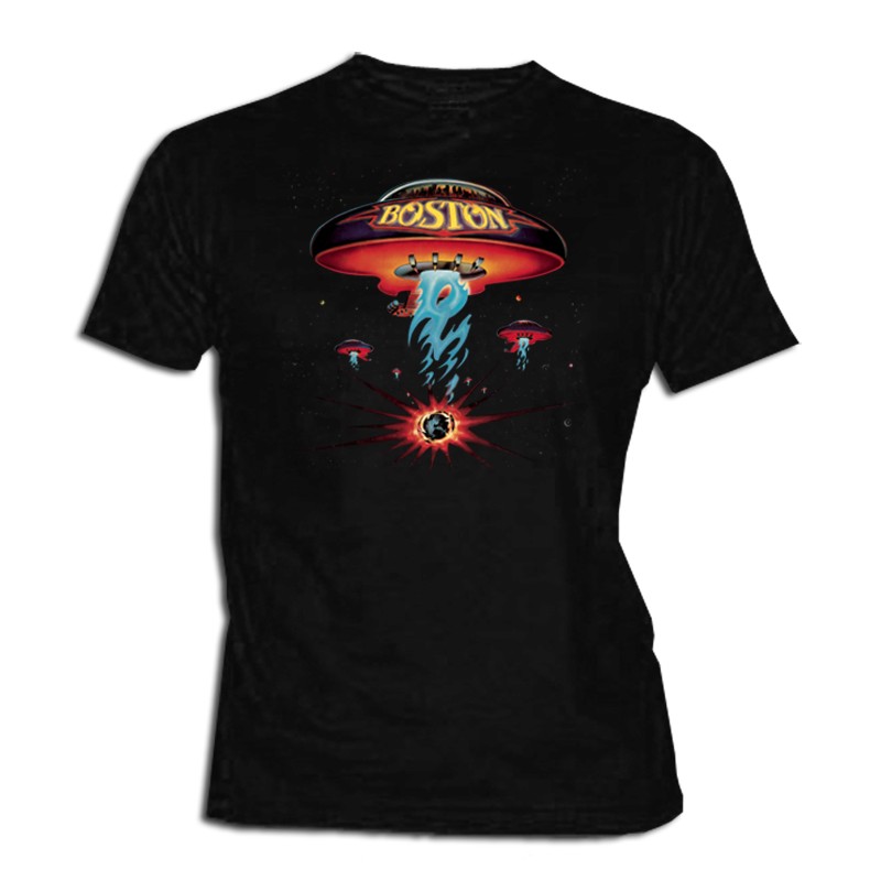 Camiseta Boston Tallas Band Xxl Xl L M S Sizes Rock Spaceship Starship Print T Shirt Tee